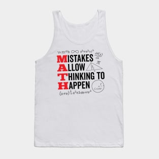 Mistakes Allow Thinking To Happen Math Day Back To School Tank Top